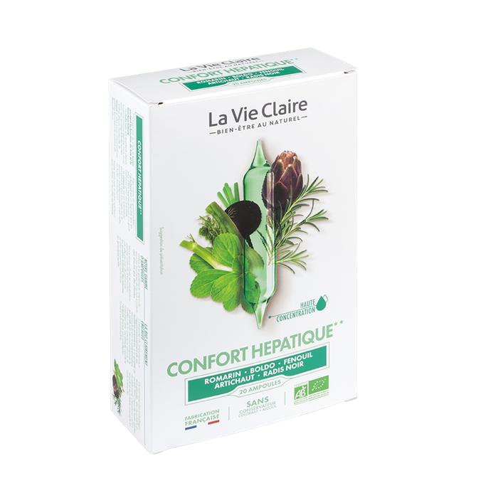 Confort hépatique bio 20 phials - liver detoxification - La Vie Claire